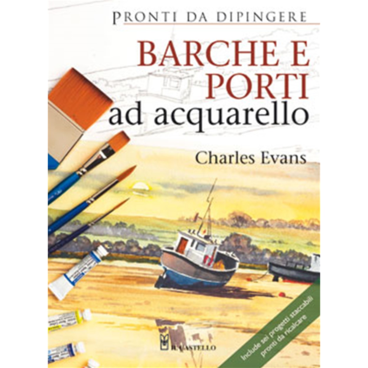 Barche e porti ad acquarello, progetti su carta da lucido, libro