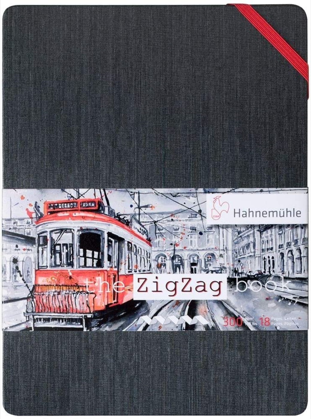 Hahnemuhle, The Zig Zag Book, Blocco acquerello con carta piegata in stile fisarmonica. A5, 300 gr.