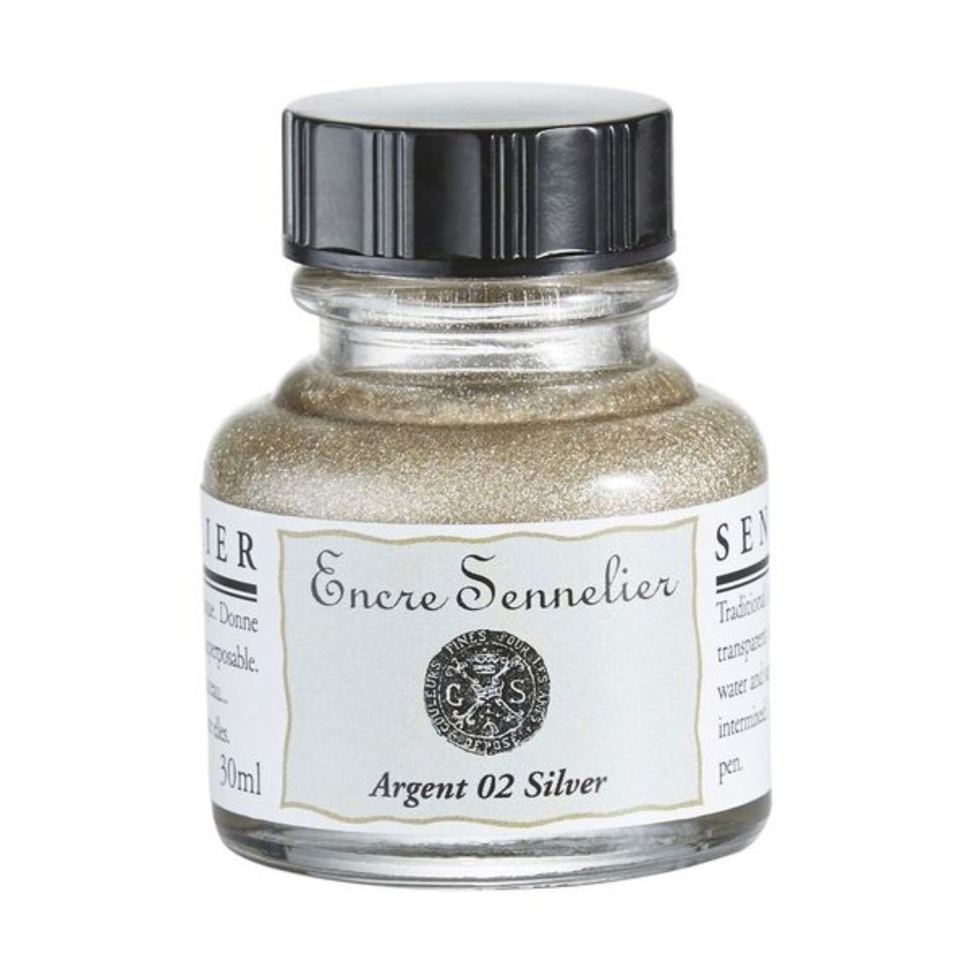 Encre Sennelier, inchiostro, argento, 02, 30ml