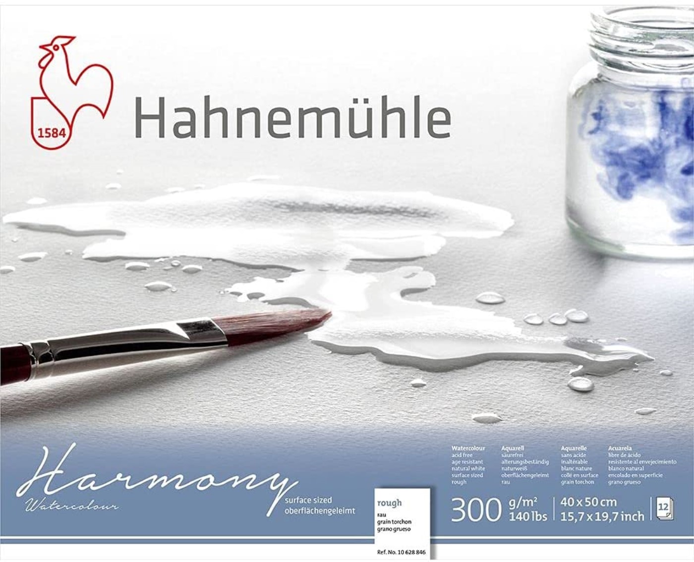 Hahnemuhle, Harmony Watercolour, grana grossa, 40 x 50 cm, 300 gr.