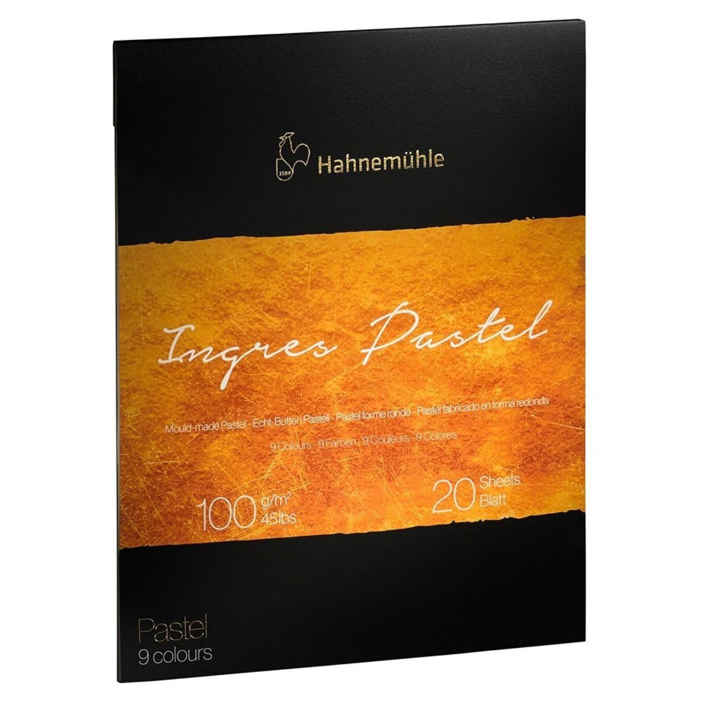 Hahnemuhle, Ingres Pastel, 20 Fogli 9 colori, 30 x 40 cm, 100 gr.