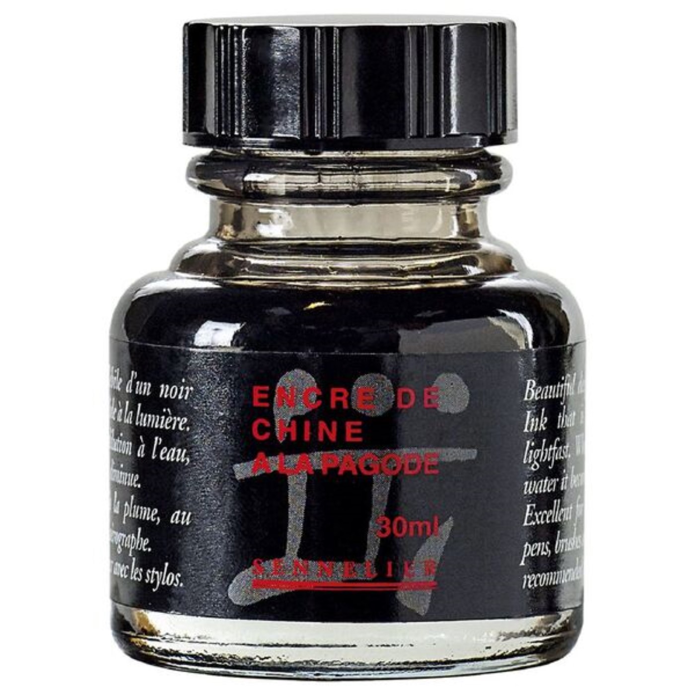 Sennelier, indian ink, inchiostro, nero, 30ml