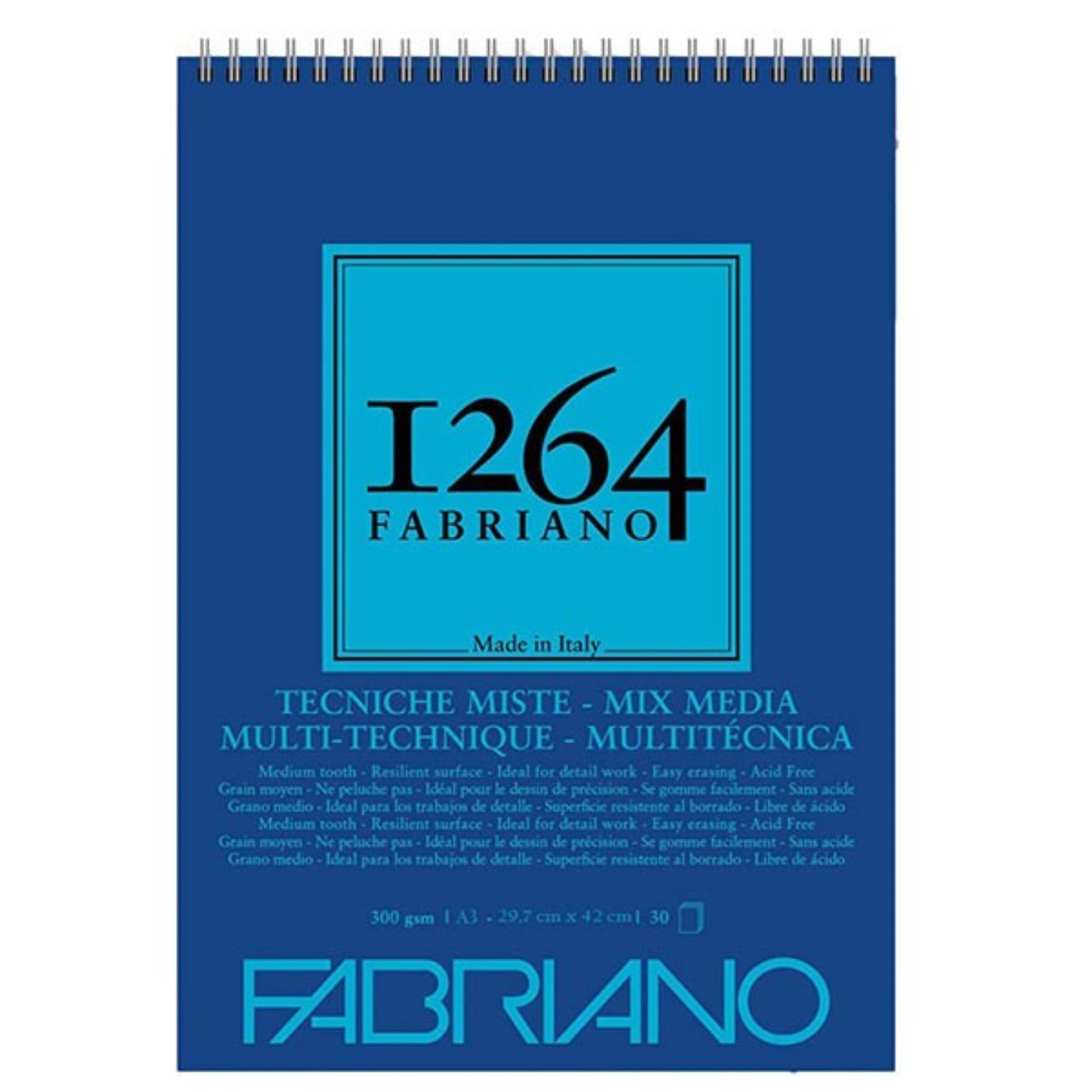 1264 Fabriano, blocco Tecniche Miste, A3, 300 gr.