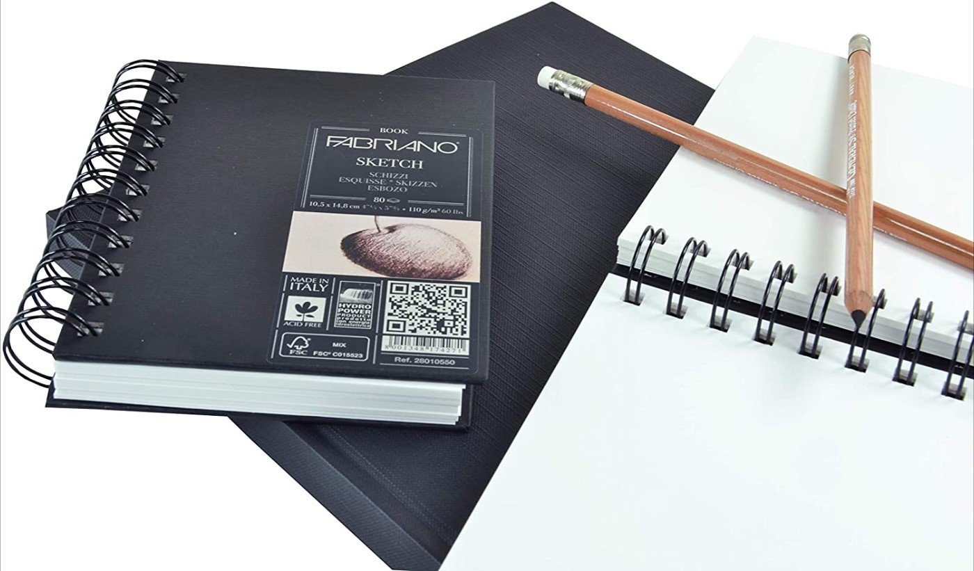 Fabriano, Sketch book, schizzi, 14,8 X 21 cm, 110 gr.