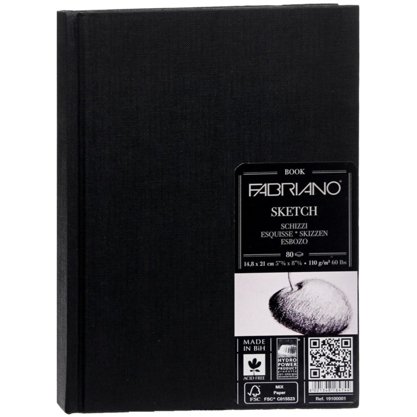 Fabriano, Sketch book, schizzi, 14,8 X 21 cm, 110 gr.