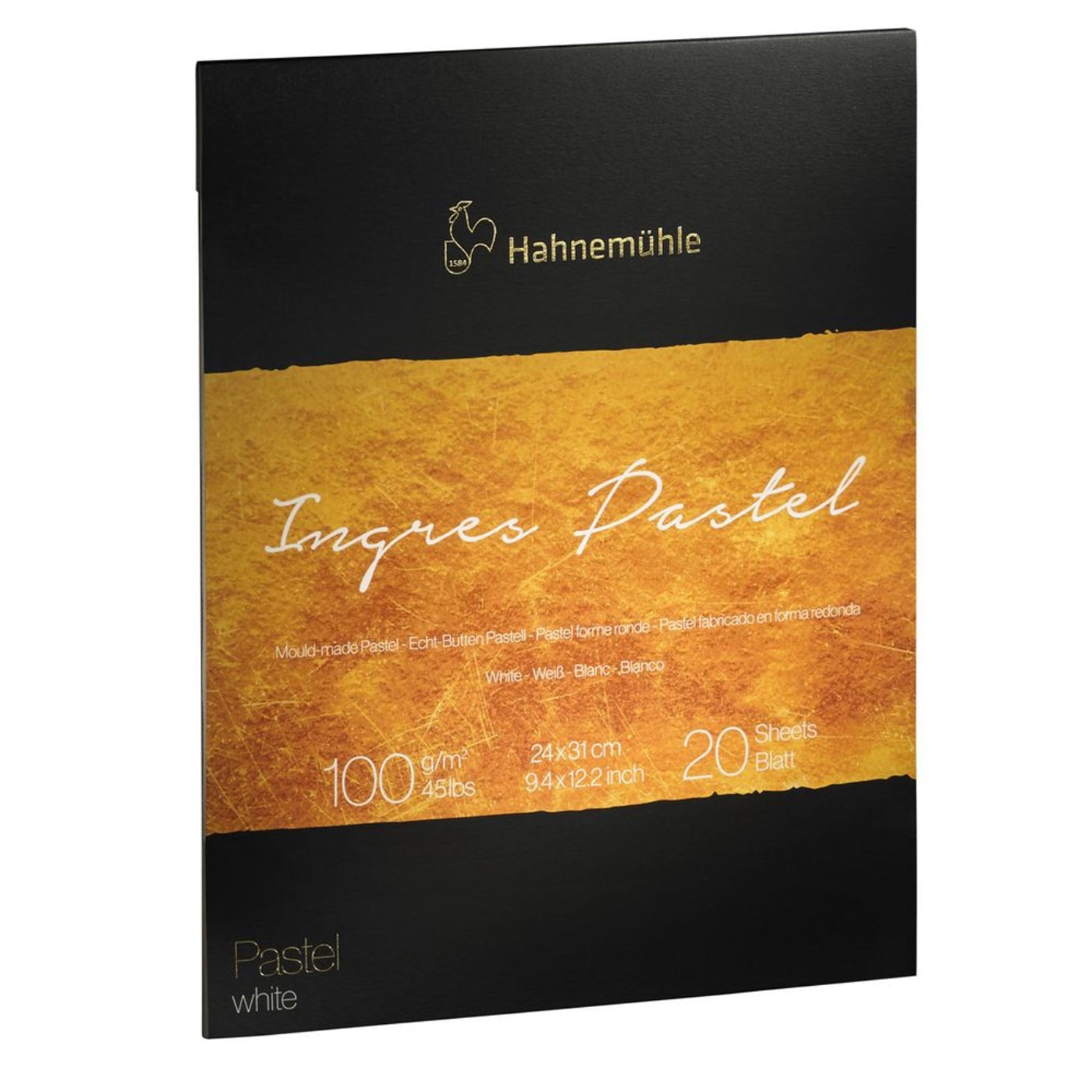 Hahnemuhle, Ingres Pastel, 20 Fogli bianchi, 24 x 31 cm, 100 gr.