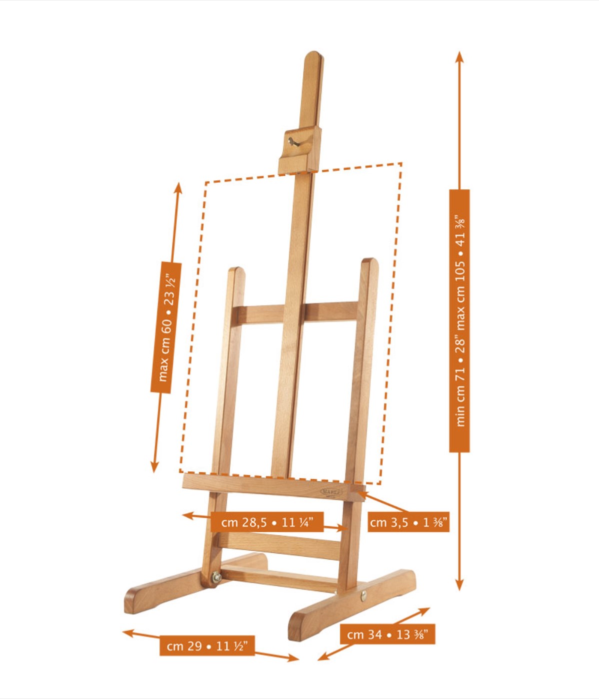 Mabef, cavalletto da tavolo alternativo, M14