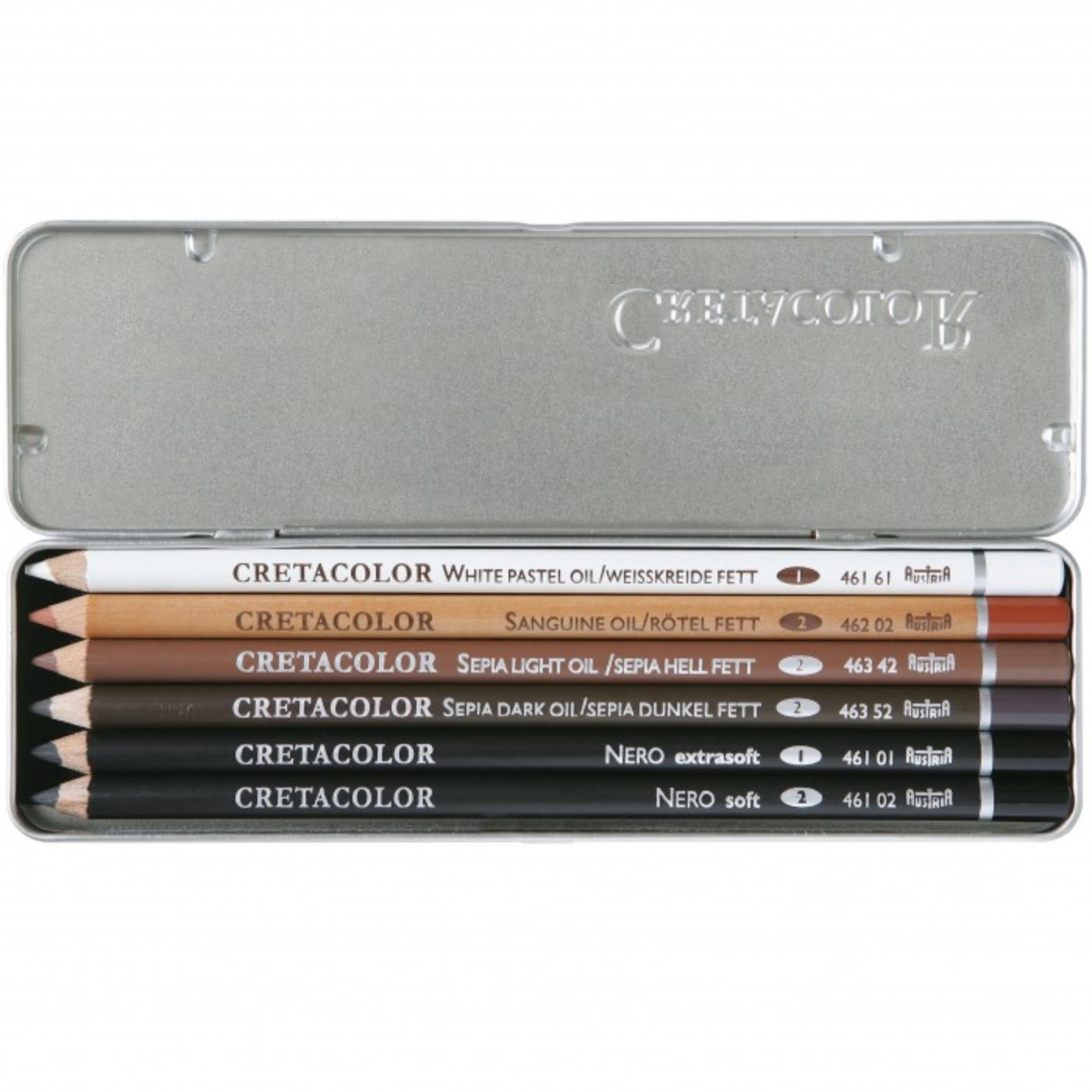 Cretacolor, Oil pencil Drawing set, 6 pezzi