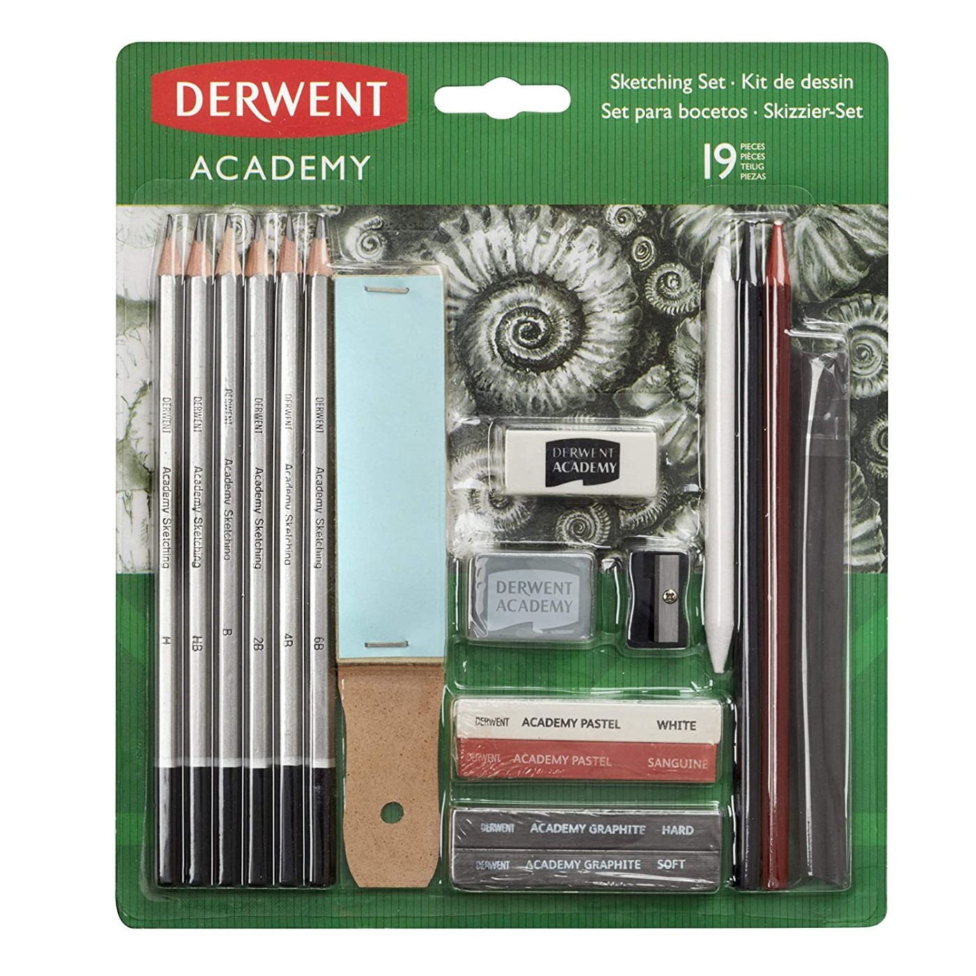 Derwent, sketching set, 19 pezzi