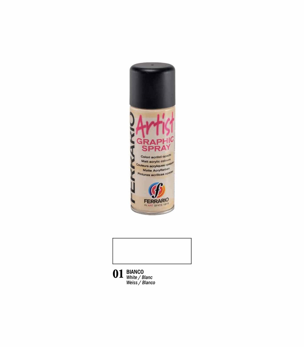 Ferrario, Artist Graphic Spray, bianco, 01, 200 ml