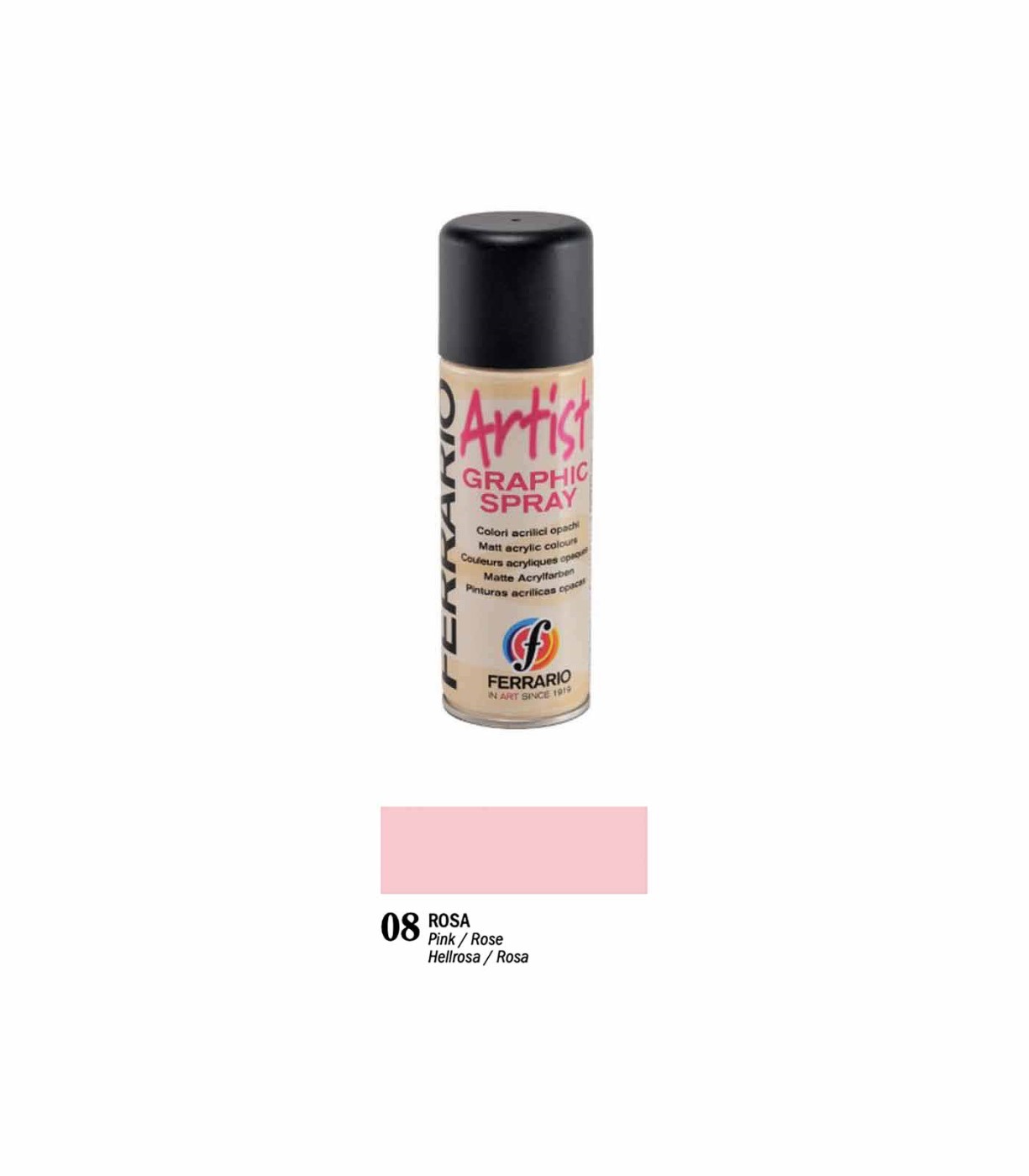 Ferrario, Artist Graphic Spray, rosa, 08, 200 ml