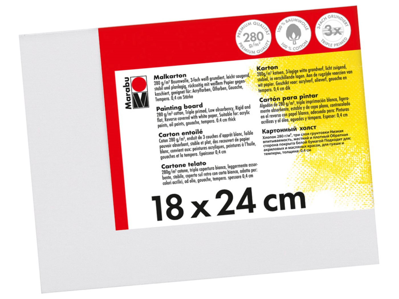 Marabu, cartoncino telato, 18 x 24 cm